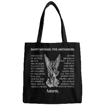 Discover Saint St Michael Prayer Catholic Archangel Christi Bags