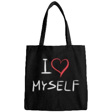 Discover i love me heart text Bags