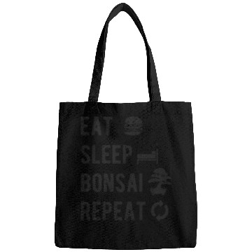 Discover Funny Bonsai Planting Quote Eat Sleep Bonsaitree Bags