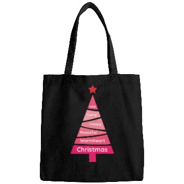 Discover Minimalist Pink Christmas Pine Wish Bags