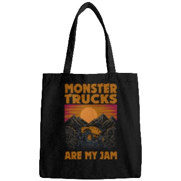 Discover Monster Trucks Are My Jam Vintage Retro Bags