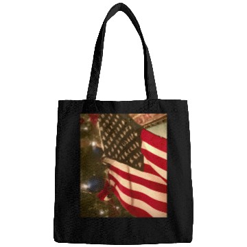 Discover Patriotic Christmas US Flag And Christmas Tree Bags
