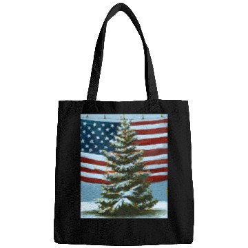 Discover Patriotic Christmas Decorated Christmas Tree With Bags