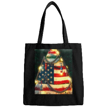 Discover Patriotic Christmas Christmas Tree US Flag Bags