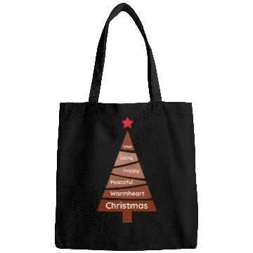 Discover Minimalist Brick Red Christmas Pine Bags