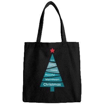 Discover Minimalist Teal Blue Christmas Pine Bags