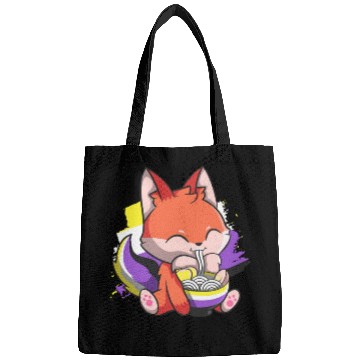 Discover Nonbinary Pride Kawaii Fox Ramen Noodles Non Binar Bags