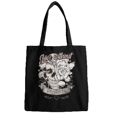 Discover Love With No Regrets Skull With Roses Gift Bags