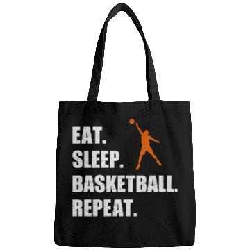 Discover Eat Sleep Basketball Repeat Funny Basketball Bags