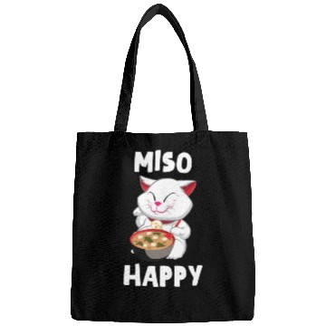 Discover Miso Happy Funny Japanese Cat Miso Bags