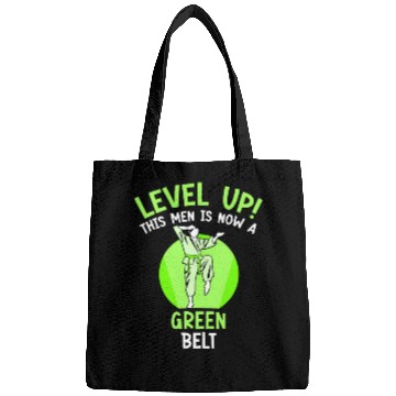 Discover Level Up! This men is now a green belt Bags