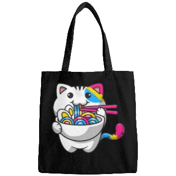 Discover Pansexual Pride Kawaii Cat Ramen Noodles Pansexual Bags