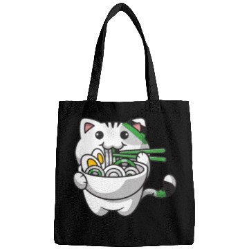 Discover Demiromantic Pride Kawaii Cat Ramen Noodles Bags
