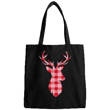 Discover deer plaid christmas Bags
