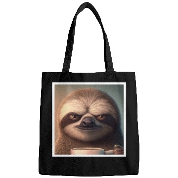 Discover 3d Sloth grumpy Coffee I hate people good morning Bags