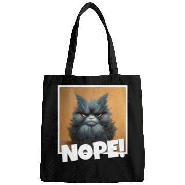 Discover 3d cat grumpy Coffee I hate people good morning Bags