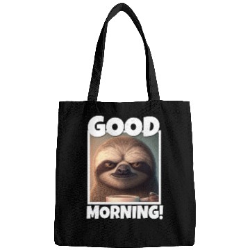 Discover 3d Sloth grumpy Coffee I hate people good morning Bags