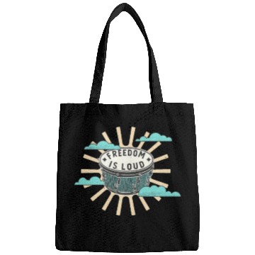 Discover Bongo Drum Freedom Is Loud Music Lover Bags