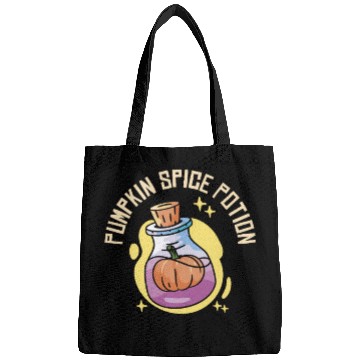 Discover Pumpkin Spice Potion Coffee Enthusiast Halloween Bags