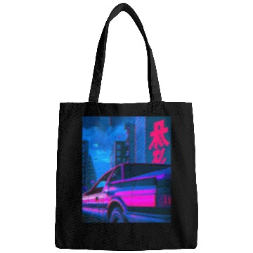 Discover Vaporwave Car Synthwave City Bags