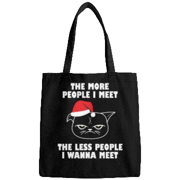 Discover I hate People funny cat christmas gift idea Bags