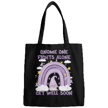 Discover Gnome One Fights Alone Lavender | Fight The Cancer Bags