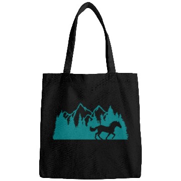 Discover forest mountains nature horse Bags