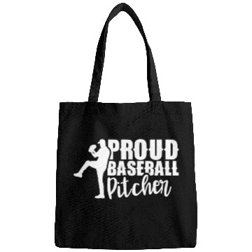 Discover Proud Baseball Pitcher Hobby Sayings Player Bags