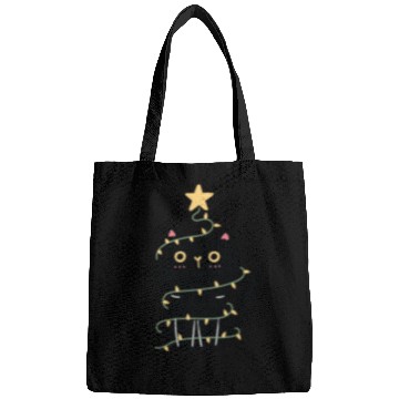 Discover Funny Cat Christmas Bags,Meow Christmas
