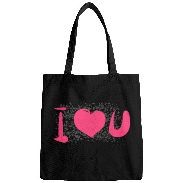 Discover heart pattern dots i love you Bags