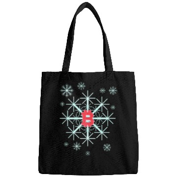 Discover Snowflake In Winter On Christmas With Bitcoin Bags
