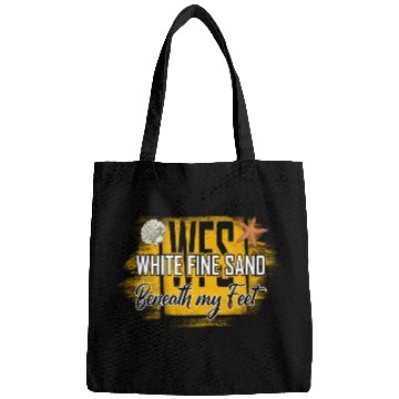 Discover white fine sand beneath my feet Bags