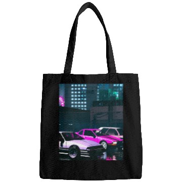 Discover Vaporwave Car Synthwave City Bags