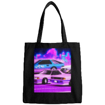 Discover Vaporwave Car Synthwave City Bags