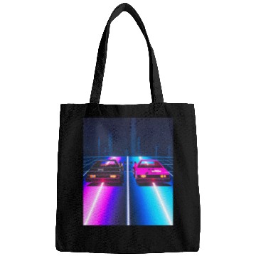 Discover Vaporwave Car Synthwave City Bags