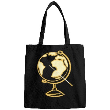 Discover Globe Icon. Geography Teacher. Education symbol Bags