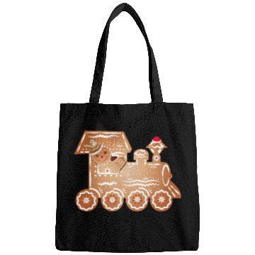 Discover Gingerbread man as a train driver on the train Bags