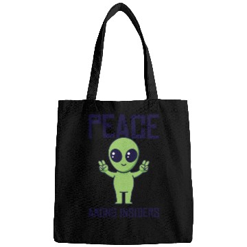 Discover Area 51 Peace Alien Head Martian Space Outsider Bags