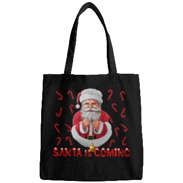 Discover Christmas is coming Santa candy cane Bags