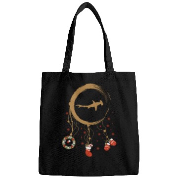 Discover Winter dreamcatcher Christmas Hammerhead Shark Bags