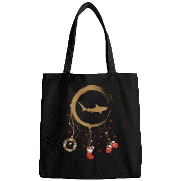 Discover Winter dreamcatcher Christmas Tiger Shark Bags