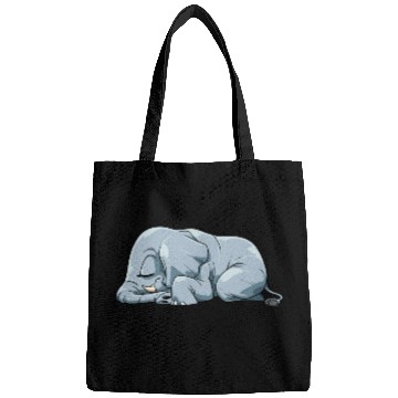 Discover Cute Sleeping Elephant for a Elephant Lover Bags