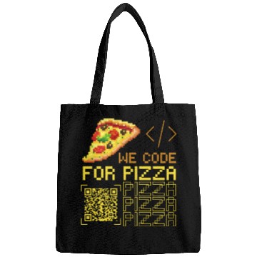 Discover We Code For Pizza | Software Developer Memes Bags