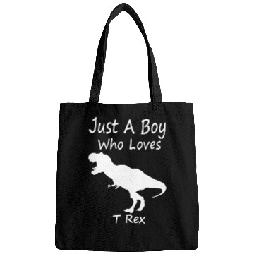 Discover Cool Silhouette Just a Boy Who Loves T rex Bags