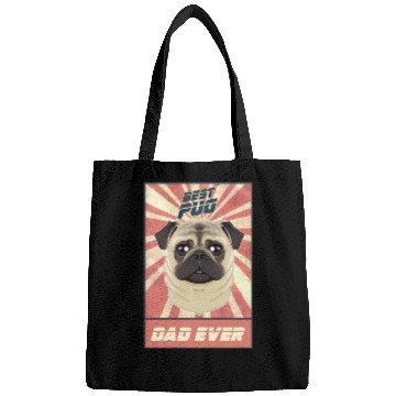 Discover Best Pug Dad Ever I Pug Lover Bags