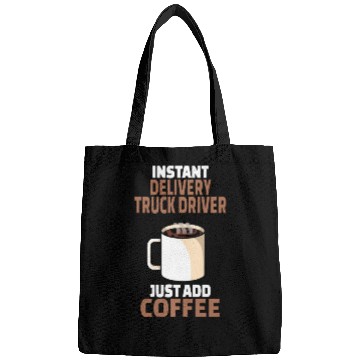 Discover Delivery Truck Driver Coffee Lover Gift Funny Bags