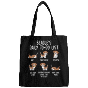 Discover Beagle Daily To Do List Bags