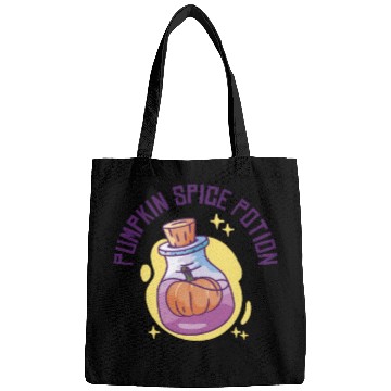 Discover Pumpkin Spice Potion Coffee Enthusiast Halloween Bags