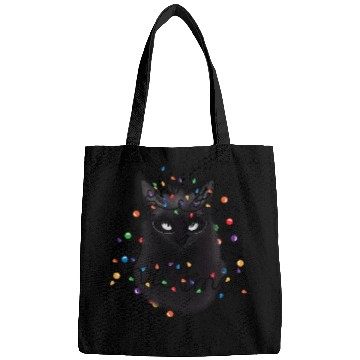 Discover Black Cat christmas light Bags