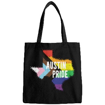 Discover Austin Pride Gay Lesbian Queer Texas Rainbow Flag Bags